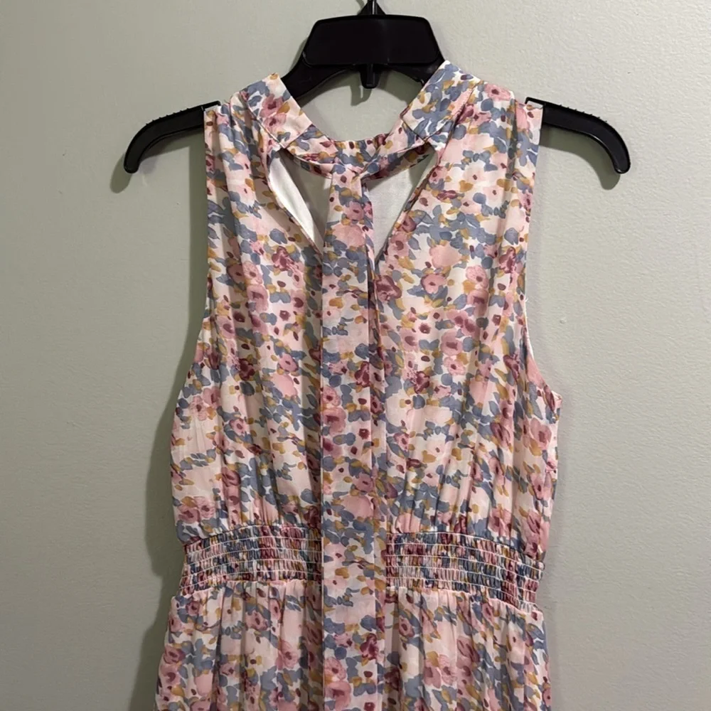 FSL Apparel floral print ruffled halter top maxi dress - Picture 8 of 8